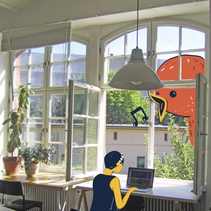 Working from the co-working space Agora in Berlin