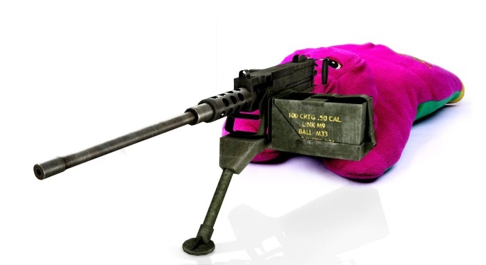 Barnie & his 50 calibre machine gun