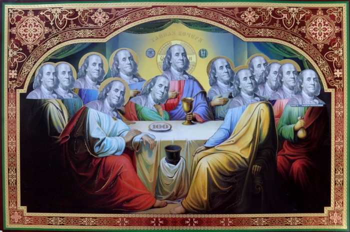 "Saint Franklin's Last Supper #1"