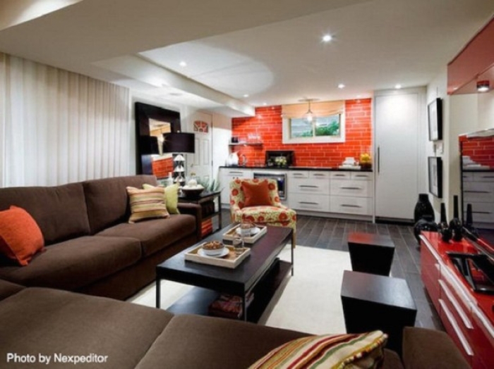 Basement remodel into extended living area