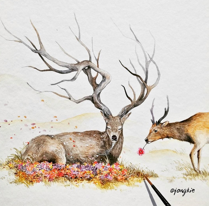 watercolor-animal-paintings-luqman-reza-mulyono-9
