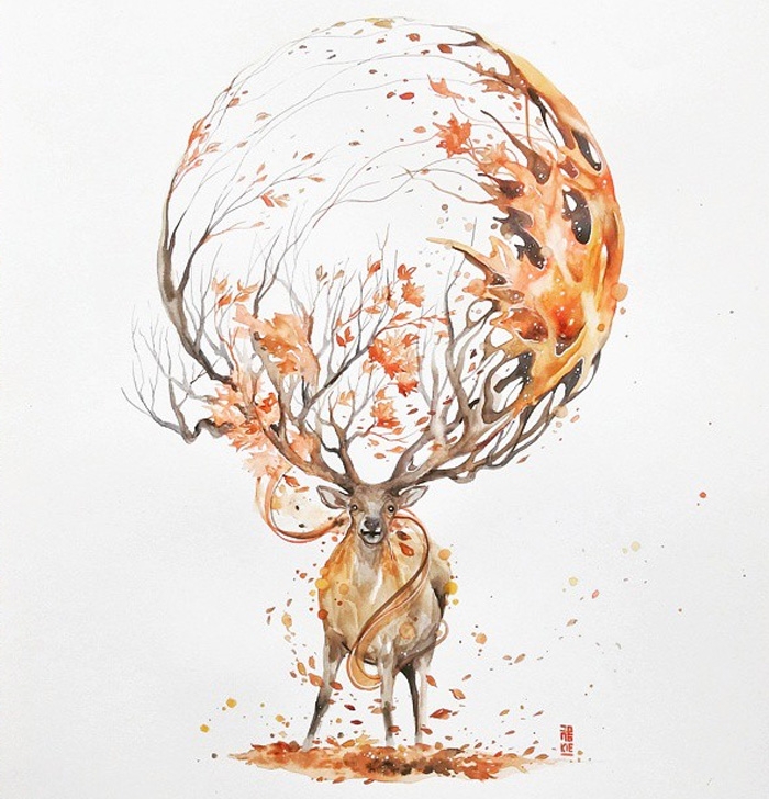 watercolor-animal-paintings-luqman-reza-mulyono-12