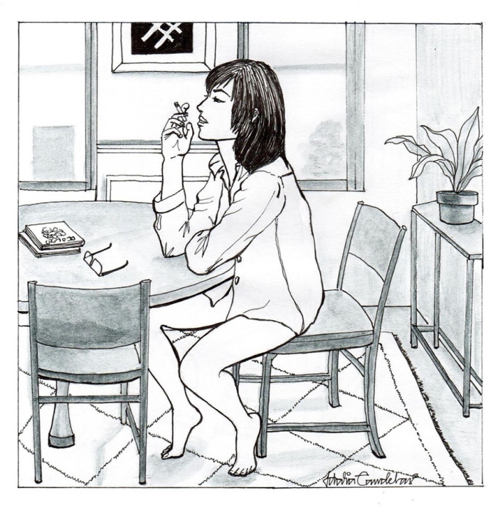 single-woman-drawings-alone-postmodern-loneliness-idalia-candelas-4