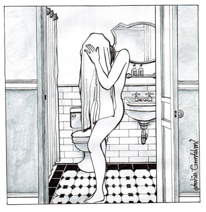 single-woman-drawings-alone-postmodern-loneliness-idalia-candelas-7