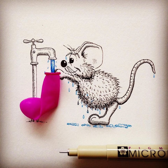 pencil-drawings-mouse-adventures-rikiki-loic-apredart-26