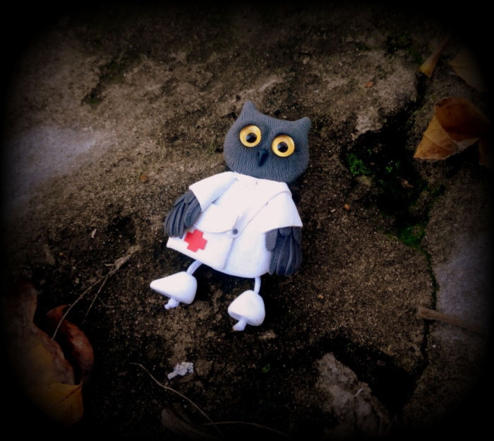 Owl. Brooch.