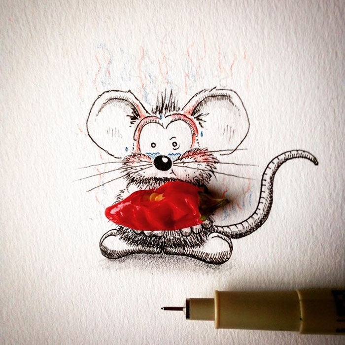pencil-drawings-mouse-adventures-rikiki-loic-apredart-25
