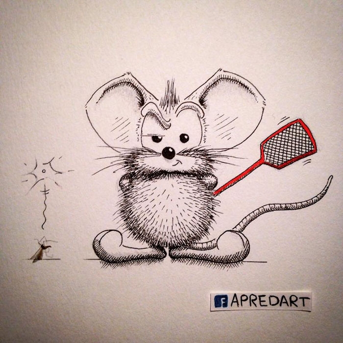 pencil-drawings-mouse-adventures-rikiki-loic-apredart-2
