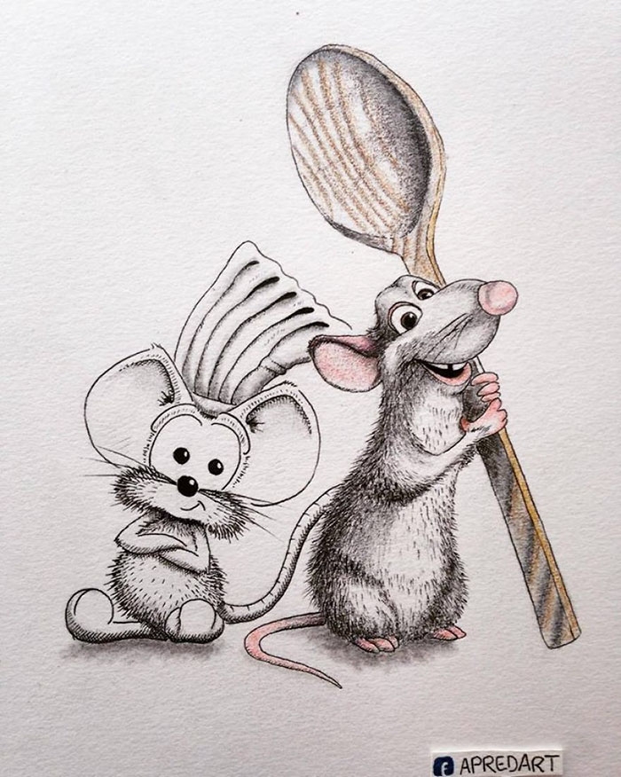 pencil-drawings-mouse-adventures-rikiki-loic-apredart-9
