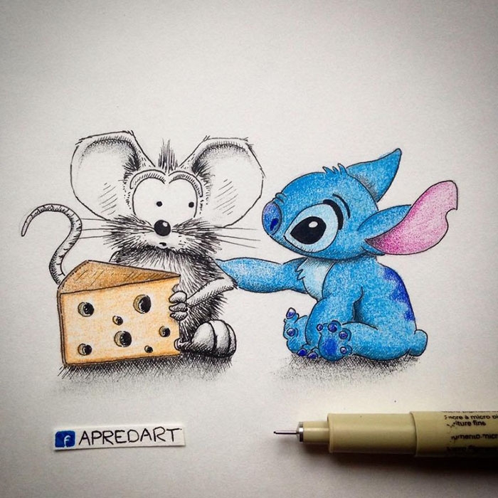 pencil-drawings-mouse-adventures-rikiki-loic-apredart-18