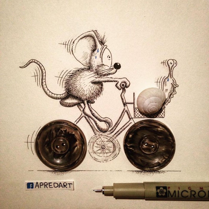 pencil-drawings-mouse-adventures-rikiki-loic-apredart-20