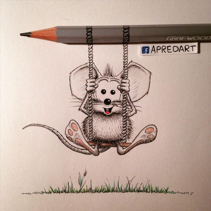 pencil-drawings-mouse-adventures-rikiki-loic-apredart-17