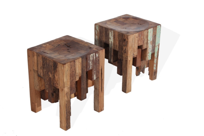 Stools made out of 'Traviesa' wood