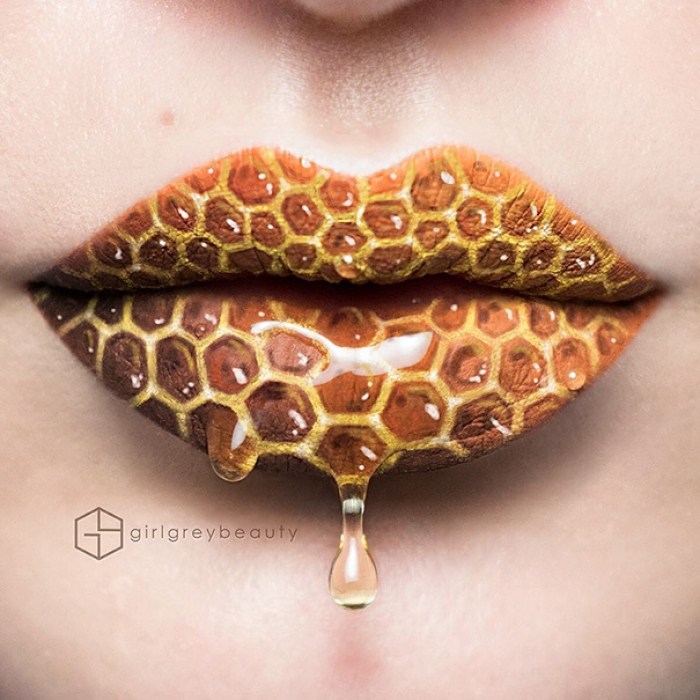 lips-drawings-makeup-art-andrea-reed-girl-grey-beauty-2