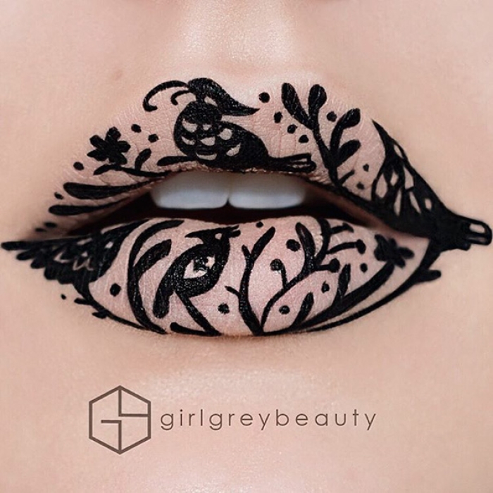 lips-drawings-makeup-art-andrea-reed-girl-grey-beauty-7