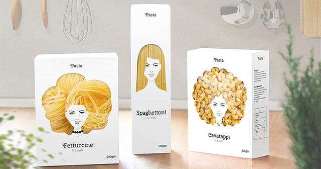 Playful Product Design Turns Pasta Into Different Hairstyles