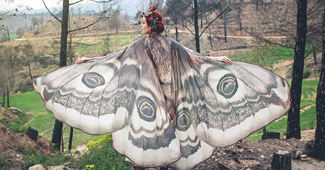 Realistic Hand-Crafted Butterfly Wing Scarves By Alassie
