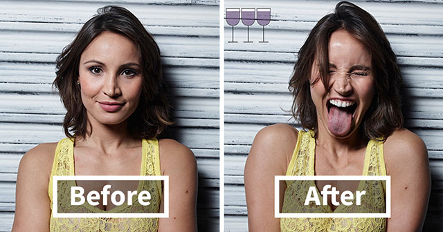 Portraits After 1, 2, and 3 Glasses Of Wine