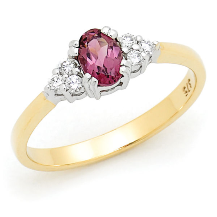 Pink Sapphire Engagement Ring