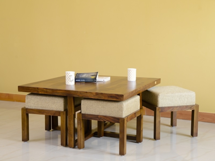 Coffee Cum Dining Table to Fit Easily in Small Space