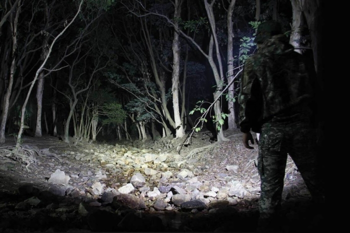Military Flashlight in Action
