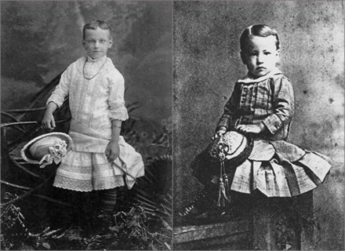 -Boys wore dresses until the 1910 till they reached the age of 5 0r 6. This was pretty common.