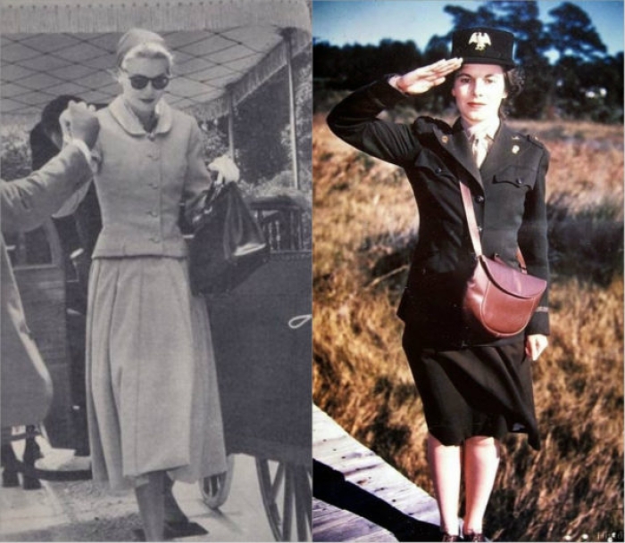 1940: Shoulder bags for women first appeared as part of service uniforms worn during World War II.