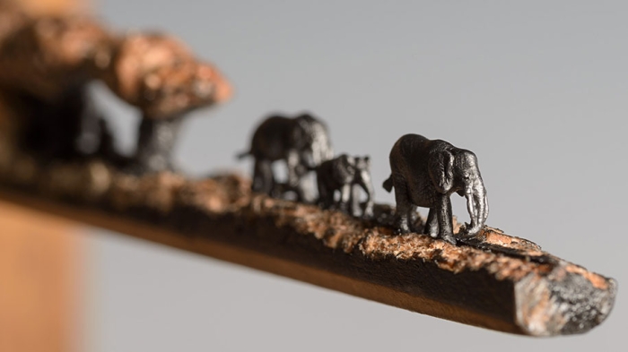 pencil-carving-graphite-art-elephant-walk-cindy-chinn-2