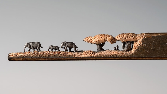 pencil-carving-graphite-art-elephant-walk-cindy-chinn-5