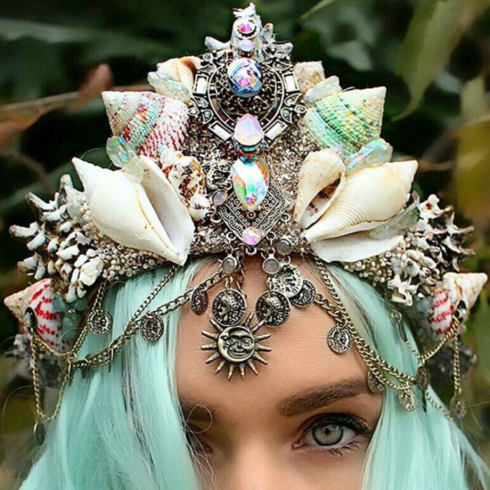 sea‘s song ハンドメイド　貝殻　王冠 mermaid-seashell-crowns-
