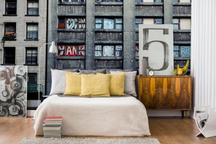 URBAN GRAFFITI BUILDING FACADE WALL MURAL