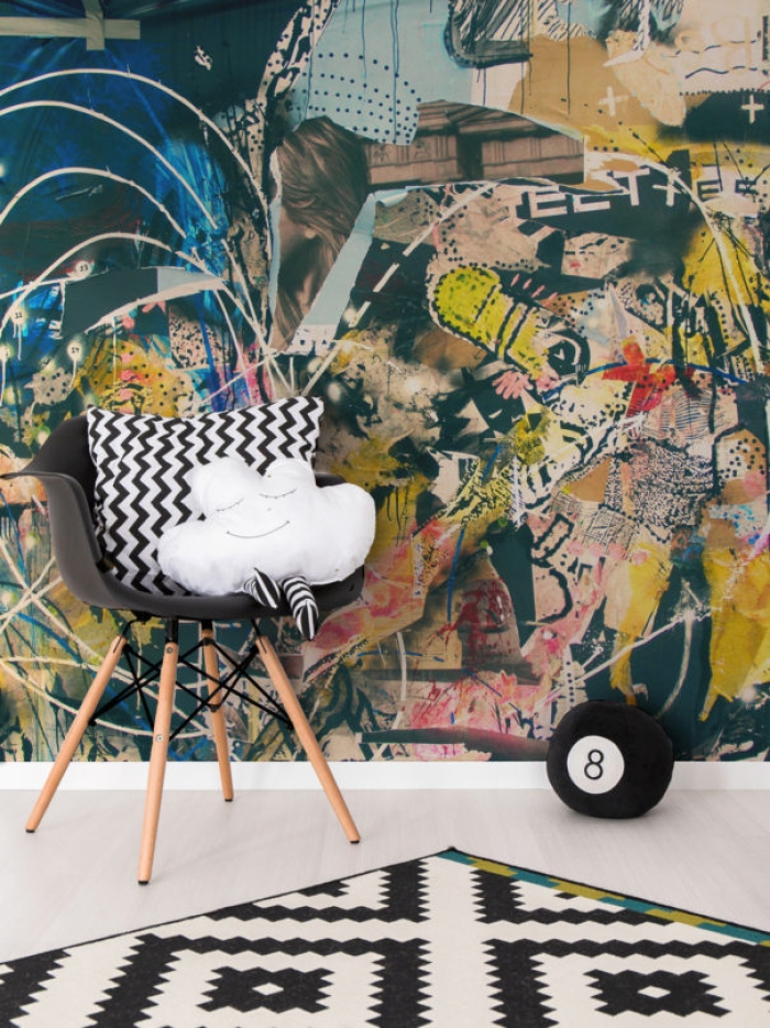 ABSTRACT GRAFFITI ART WALL MURAL