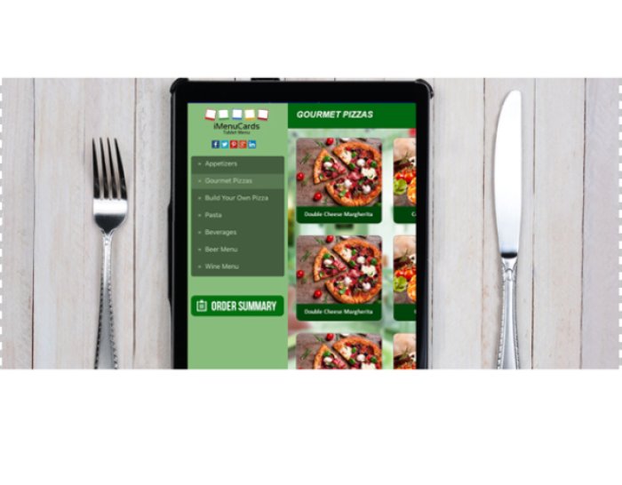 Tablet menu for restaurant