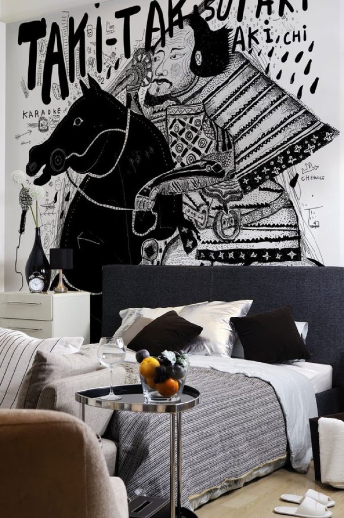 SAMURAI GRAFFITI ART WALL MURAL