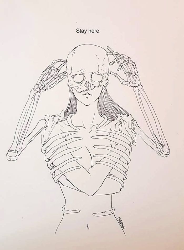 depression-death-skeleton-drawings-haenuli-shin-3