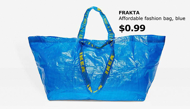 IKEA Responds To Balenciaga's $2,145 Bag Which Looks Exactly Like IKEA's 99-Cent Tote Bag
