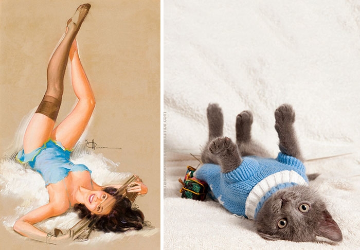 funny-cats-vintage-pin-up-girls-2