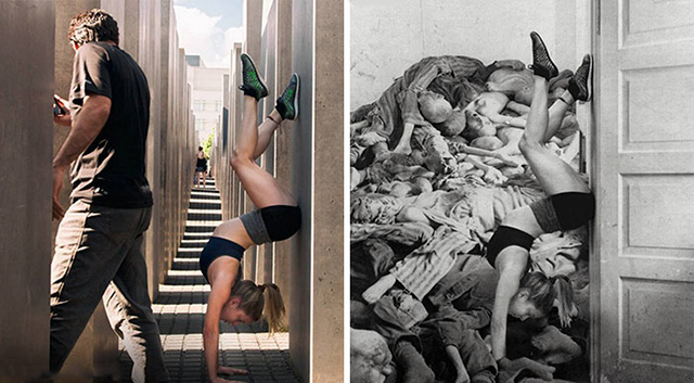 Artist Shames Tourists Taking Inappropriate Selfies At The Holocaust Memorial Site In Berlin (NSFW)