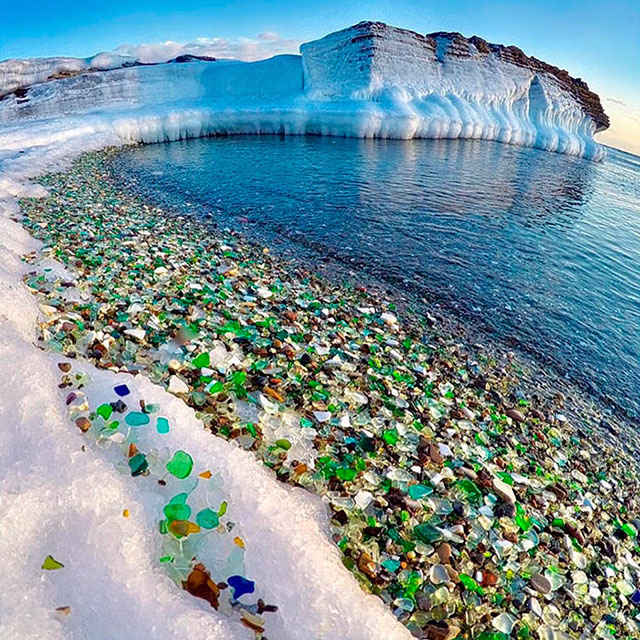 Russians Dumped Vodka Bottles Into Sea And Nature Turned Them Into Glass Pebbles