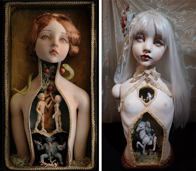 Fantasy Dolls Hide Dark And Twisted Worlds Inside Their Bellies