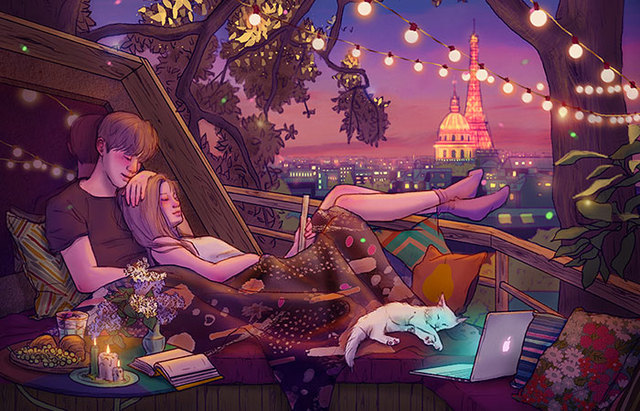 Korean Artist Illustrates What Falling In Love Looks Like, And You Can Almost Feel It