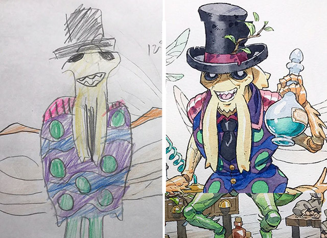 Dad Turns His Sons’ Doodles Into Anime Characters, And The Results Are Awesome (Part 3)